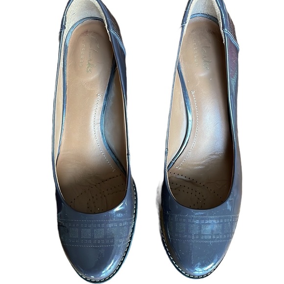 Clarks Artisan Tarah Sofia Plum Block Heel Comfort Dress Pump 7.5 - Picture 5 of 14